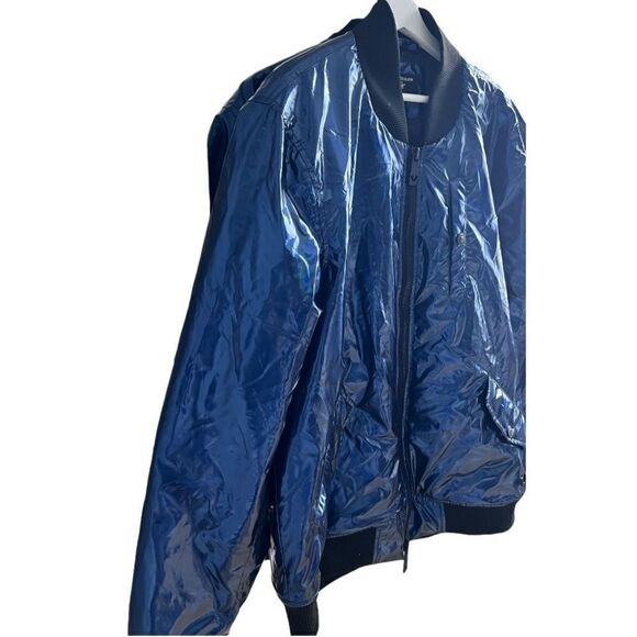 TRUE RELIGION Men's Navy Iridescent Fashion Bomber Jacket Size XL. - Picture 4 of 11